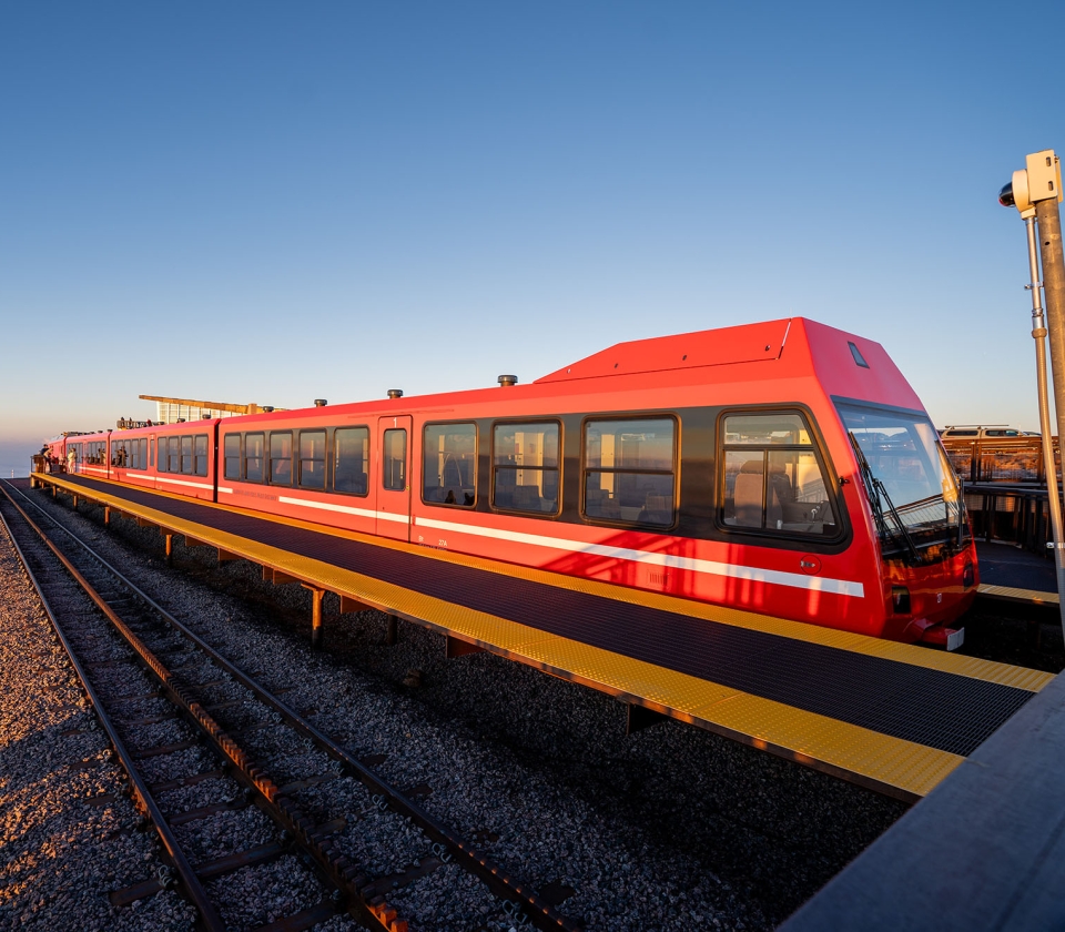 A Train On The Railway Tracks